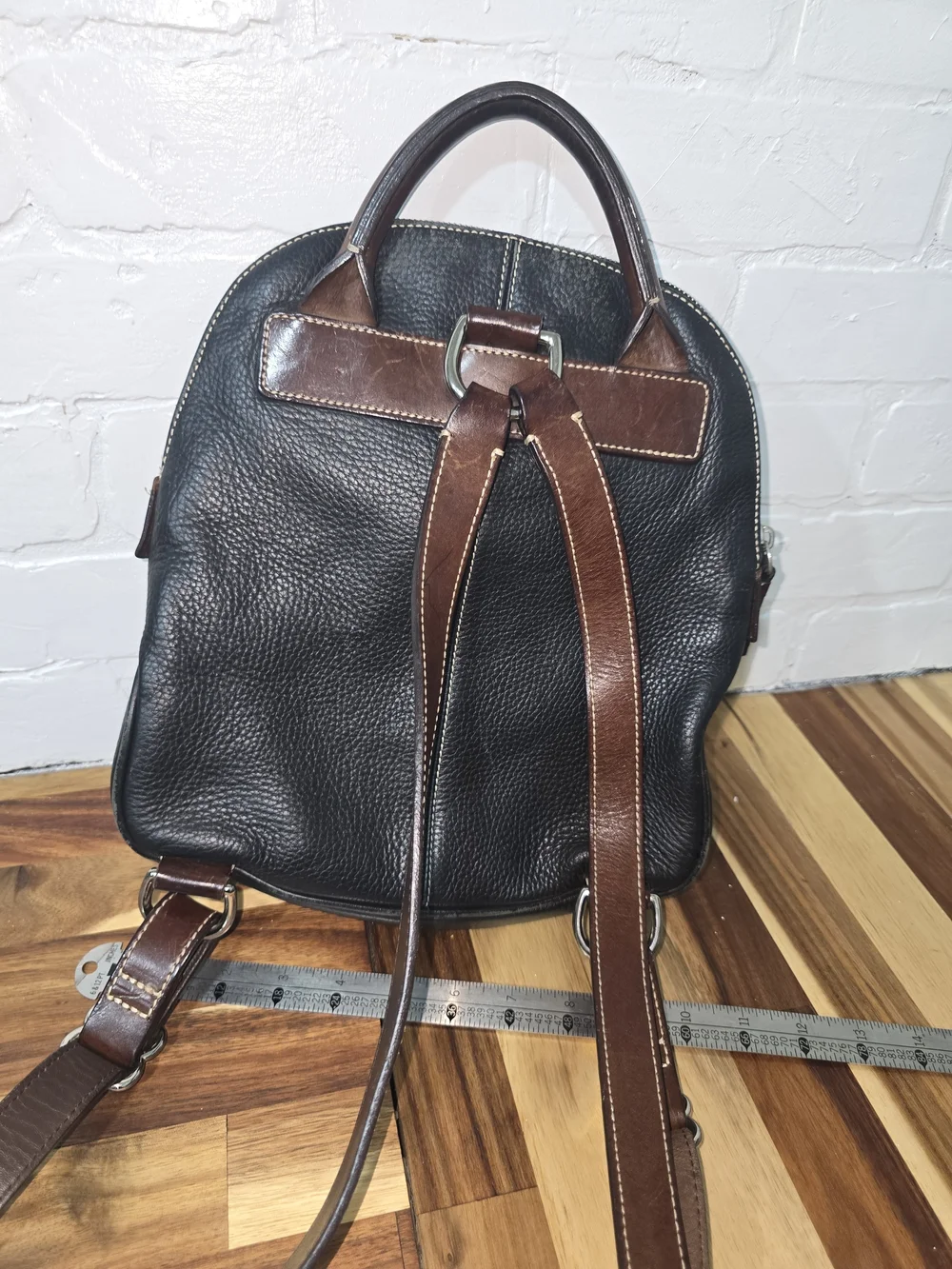 Dooney & Bourke Vintage Black Pebbled Leather Backpack